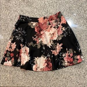 Windsor Black with Floral Skater Skirt